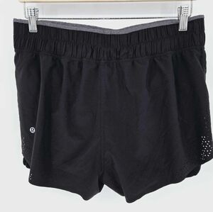 Lululemon Athletica Black Athletic Shorts With Built in Shorts Size 10